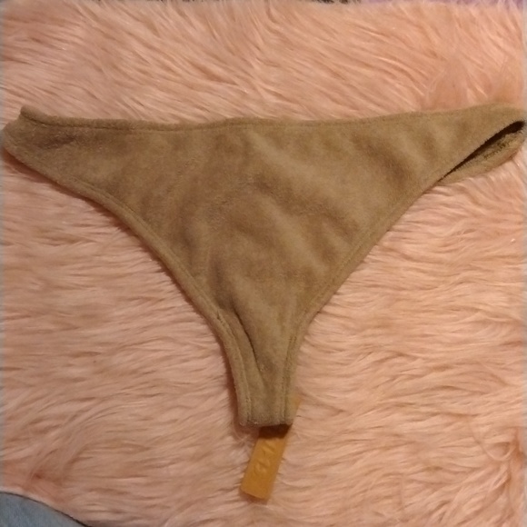 NWT SKIMS COTTON TERRY FRONT DIP THONG IN DESERT SIZE MEDIUM - Picture 5 of 8